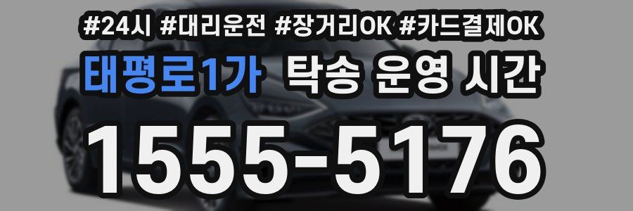 태평로1가 탁송 운영 시간