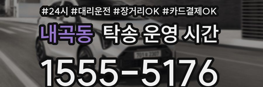 내곡동 탁송 운영 시간