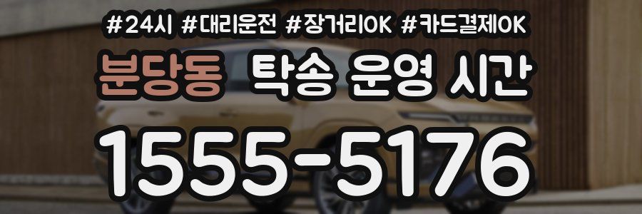 분당동 탁송 운영 시간