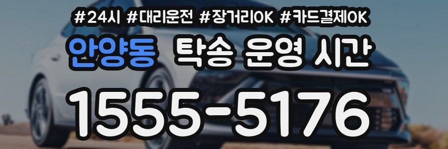 안양동 탁송 운영 시간