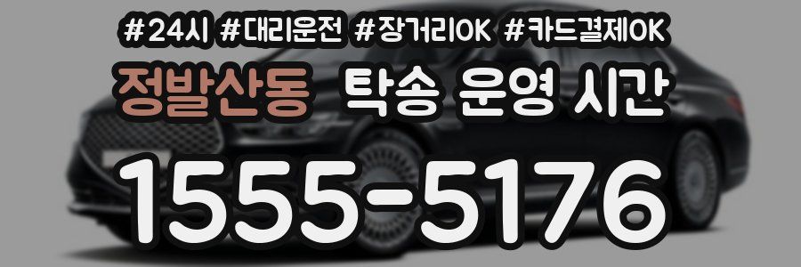 정발산동 탁송 운영 시간