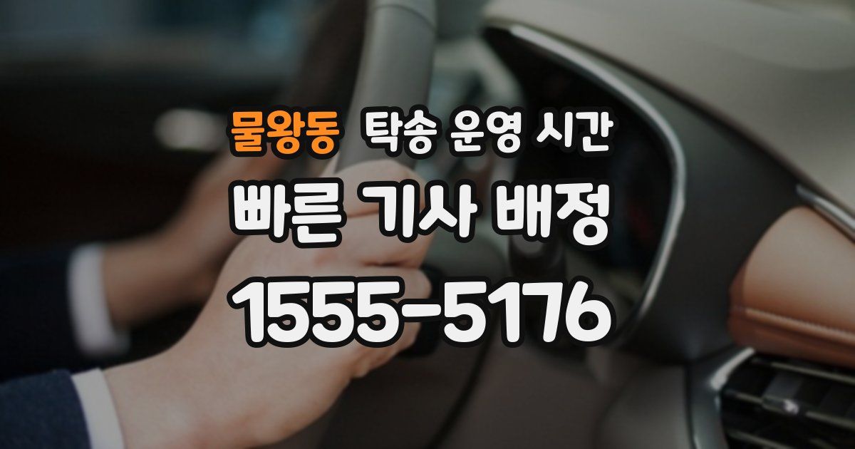 물왕동 탁송 운영 시간