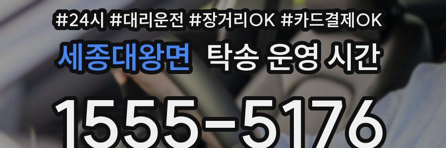 세종대왕면 탁송 운영 시간