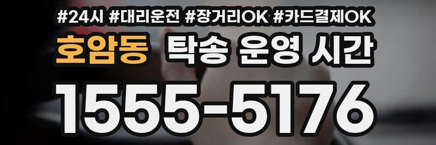 호암동 탁송 운영 시간