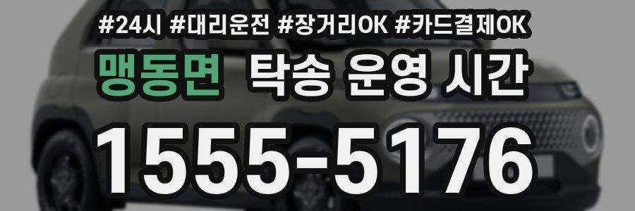 맹동면 탁송 운영 시간