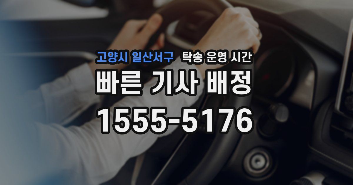 고양시 일산서구 탁송 운영 시간
