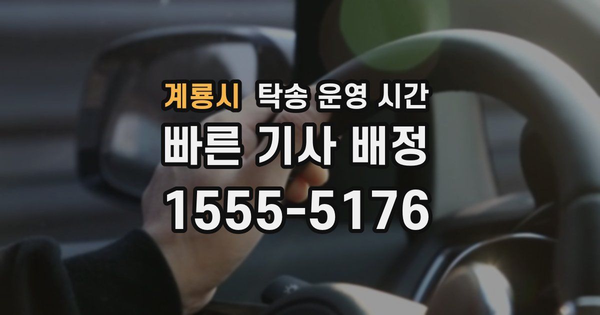 계룡시 탁송 운영 시간