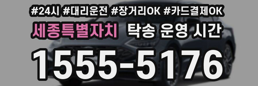 세종특별자치 탁송 운영 시간