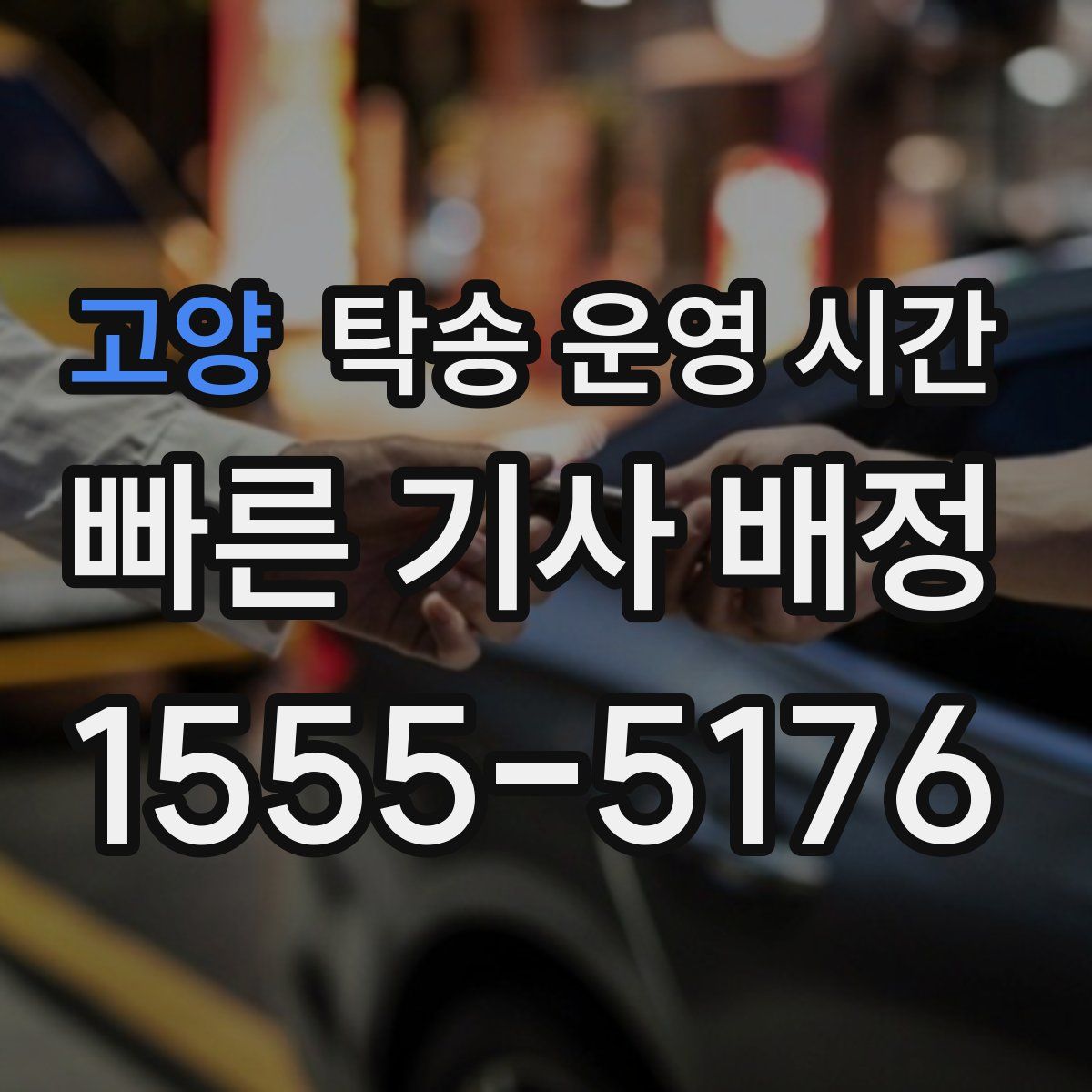 고양 탁송 운영 시간