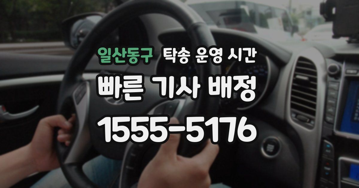 일산동구 탁송 운영 시간