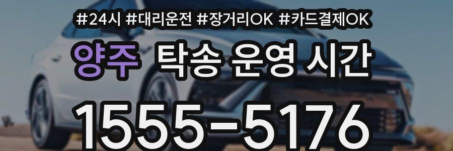 양주 탁송 운영 시간