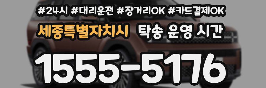 세종특별자치시 탁송 운영 시간
