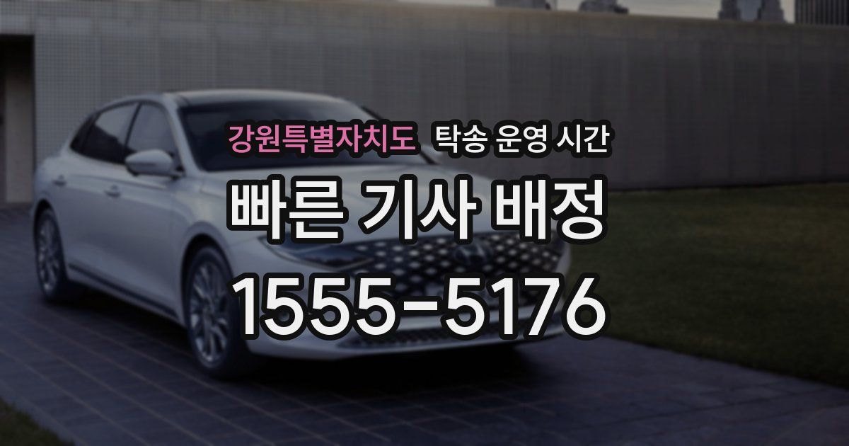 강원특별자치도 탁송 운영 시간