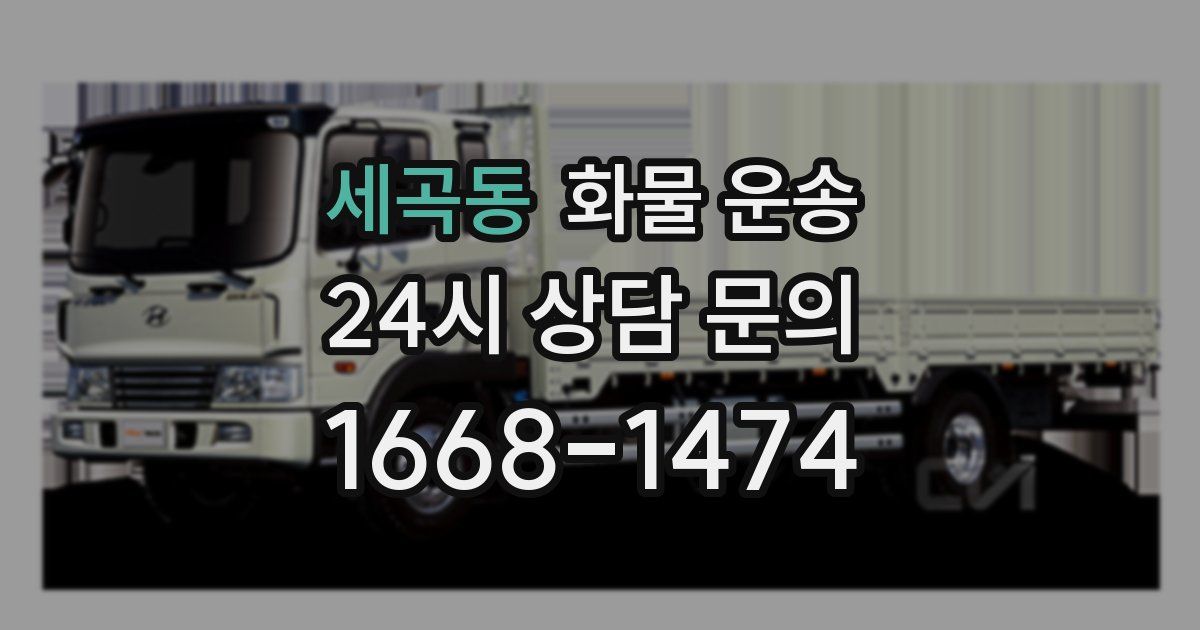 세곡동 화물 운송