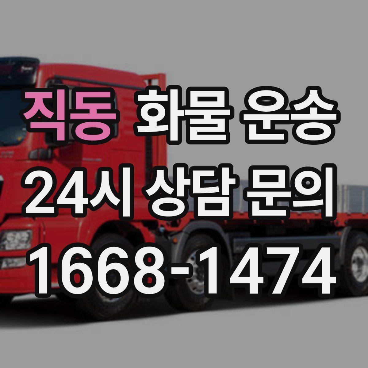 직동 화물 운송 1톤 카고와 1톤 탑차 선택 기준
