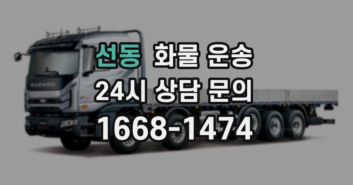 선동 화물 운송