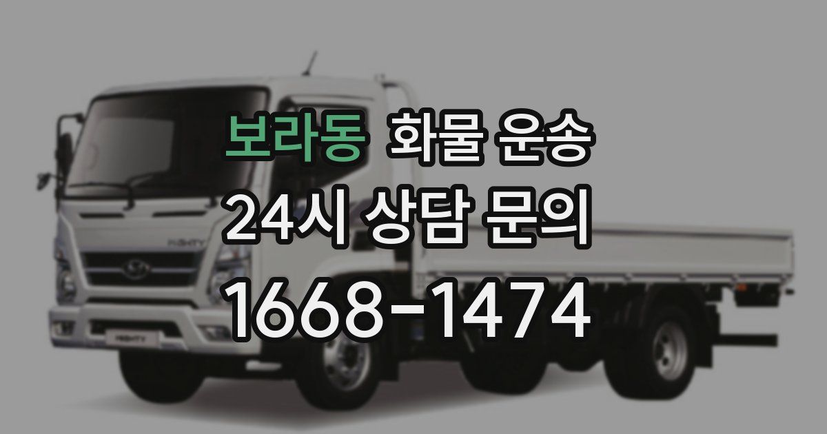 보라동 화물 운송