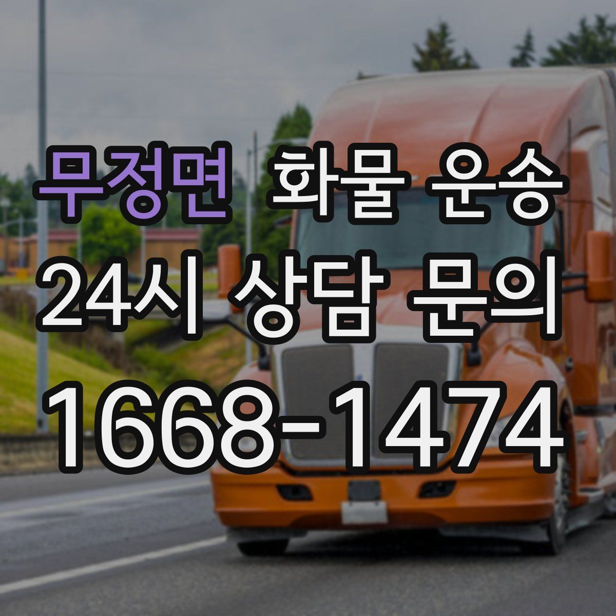 무정면 화물 운송