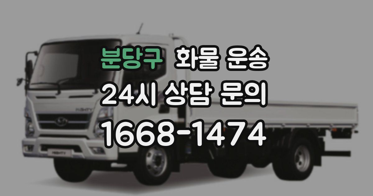 분당구 화물 운송