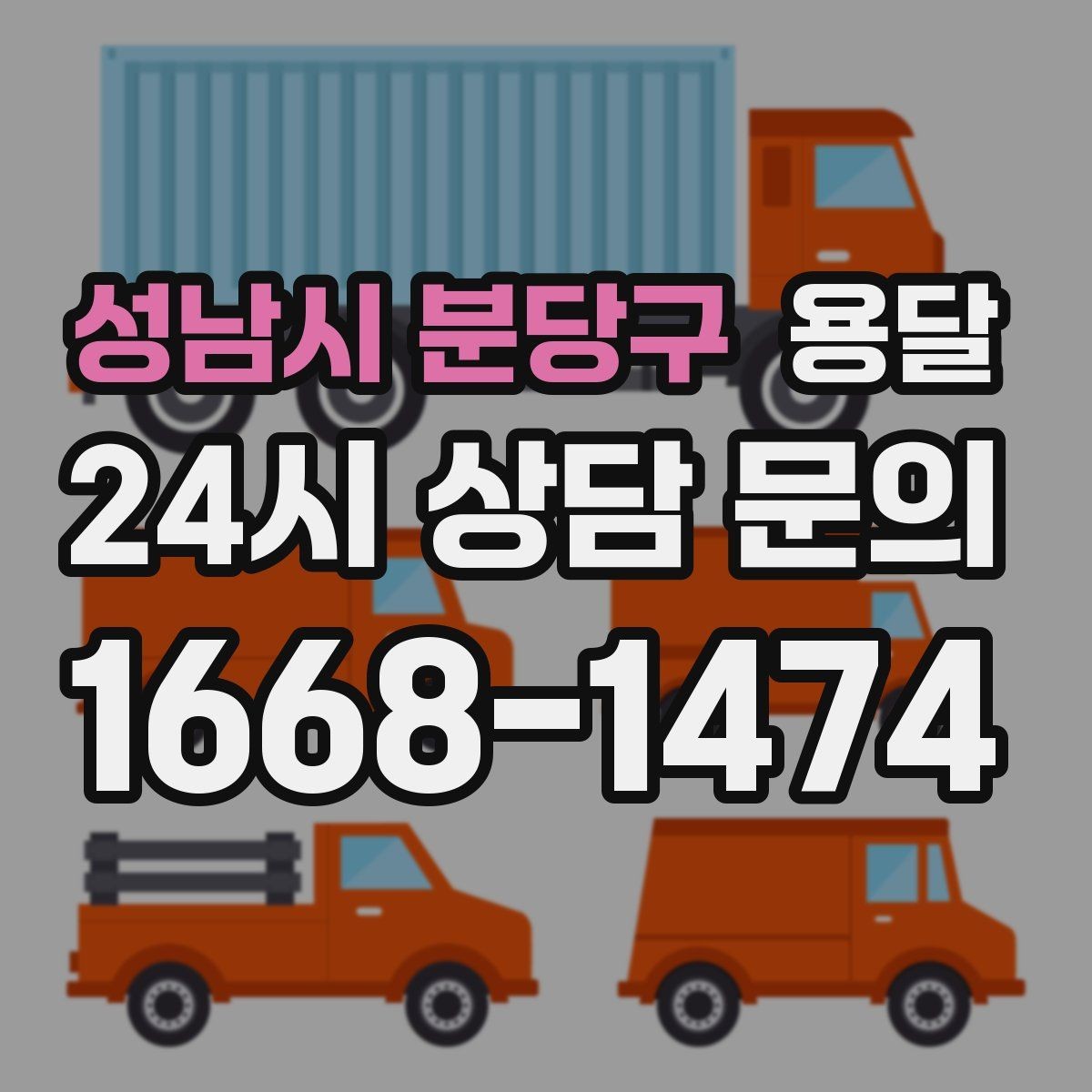 성남시 분당구 용달 카고가 유리한 짐은 이런 경우입니다