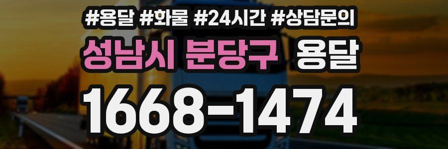 성남시 분당구 용달