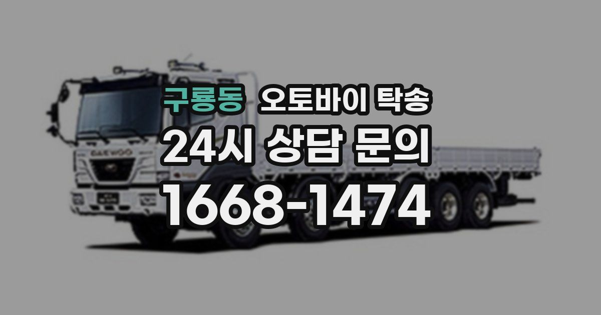 구룡동 오토바이 탁송