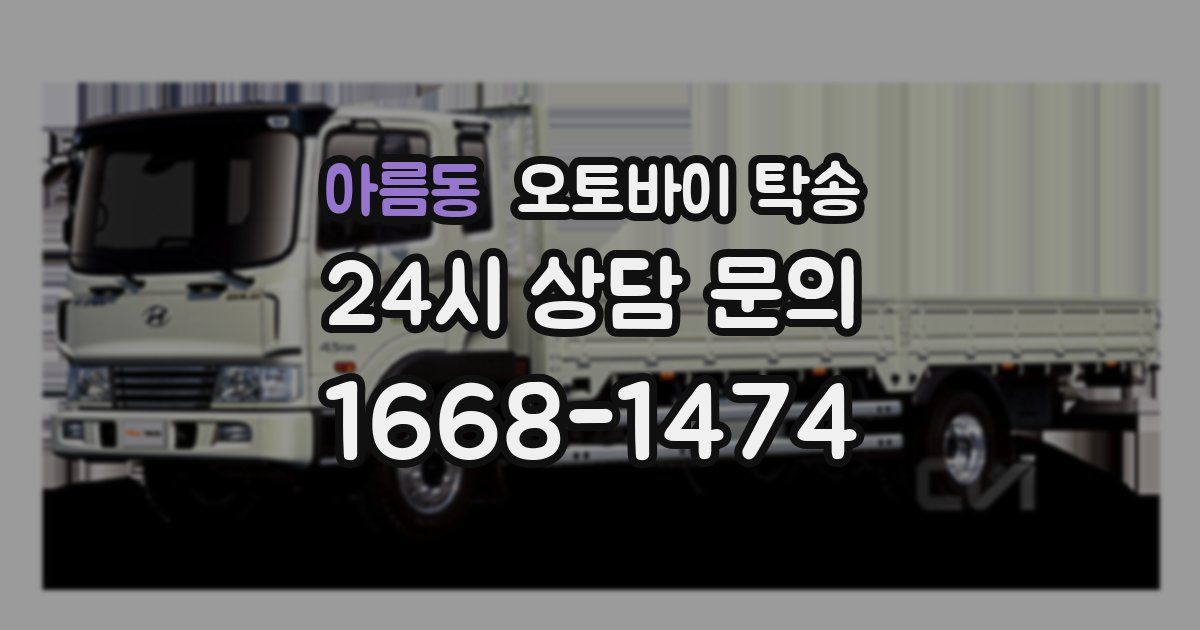 아름동 오토바이 탁송