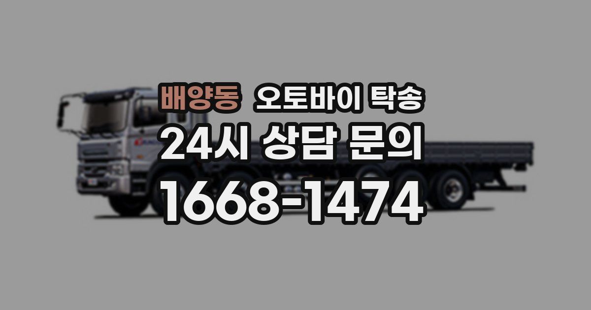 배양동 오토바이 탁송