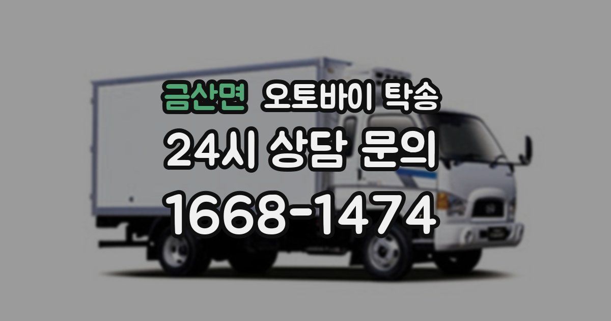 금산면 오토바이 탁송