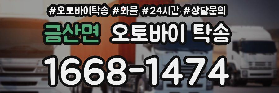 금산면 오토바이 탁송