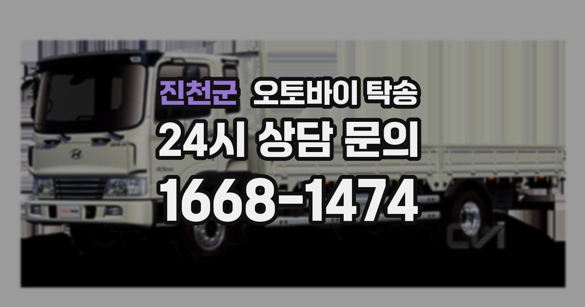 진천군 오토바이 탁송