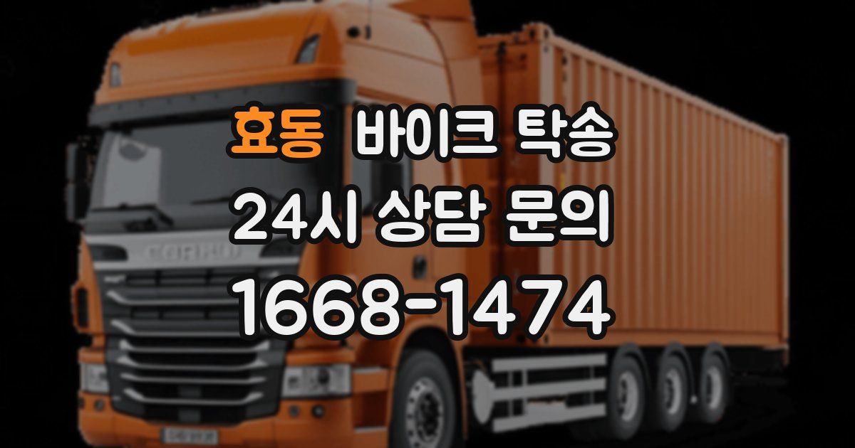 효동 바이크 탁송