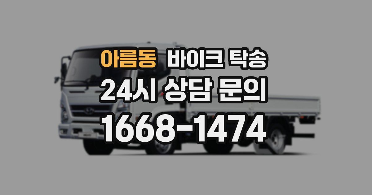 아름동 바이크 탁송