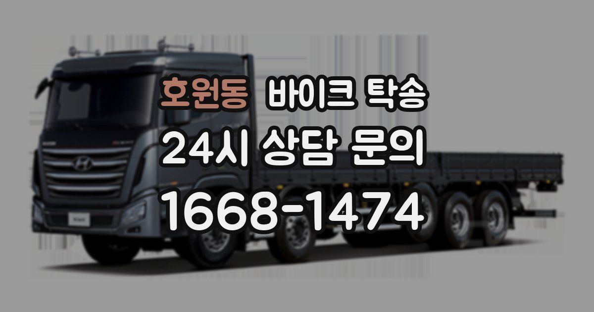 호원동 바이크 탁송