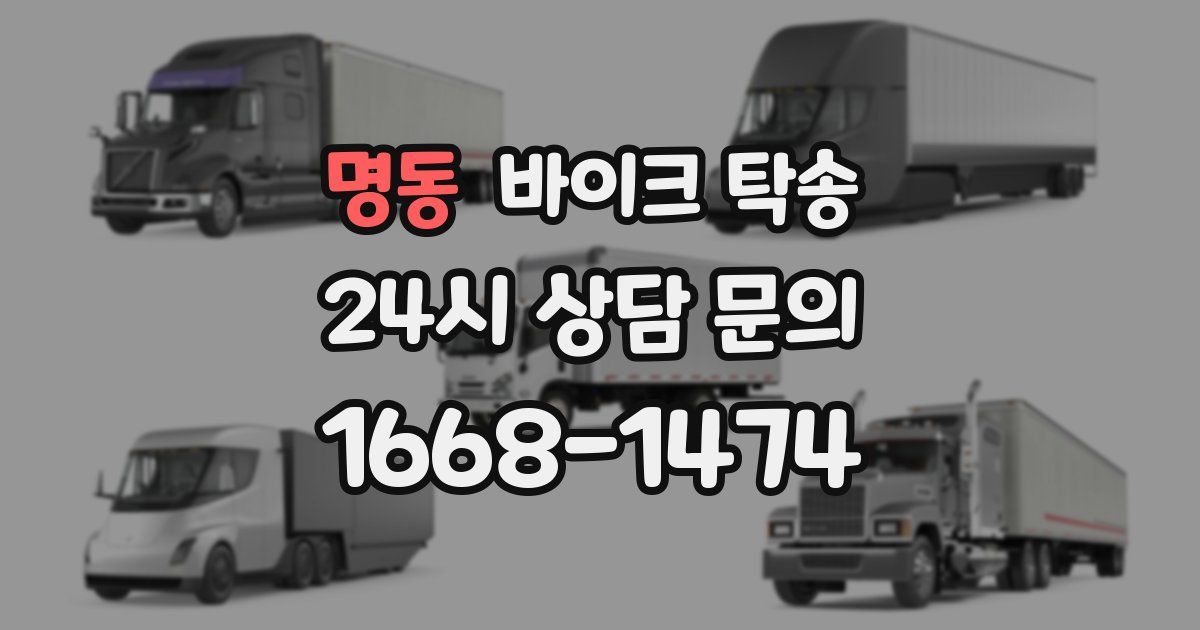 명동 바이크 탁송