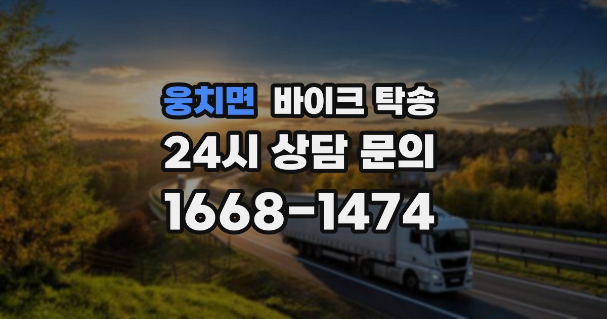 웅치면 바이크 탁송