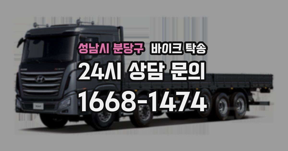 성남시 분당구 바이크 탁송