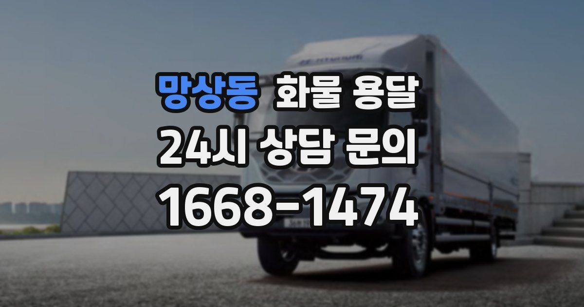 망상동 화물 용달