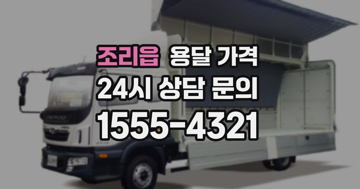 조리읍 용달 가격