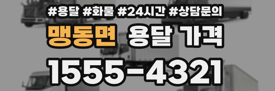 맹동면 용달 가격