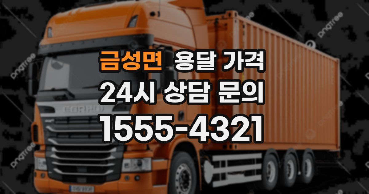 금성면 용달 가격