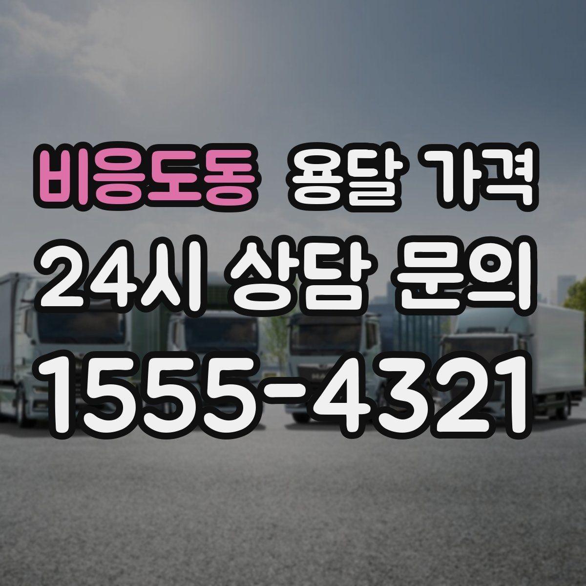 비응도동 용달 가격 짐 양에 따라 달라지는 기준