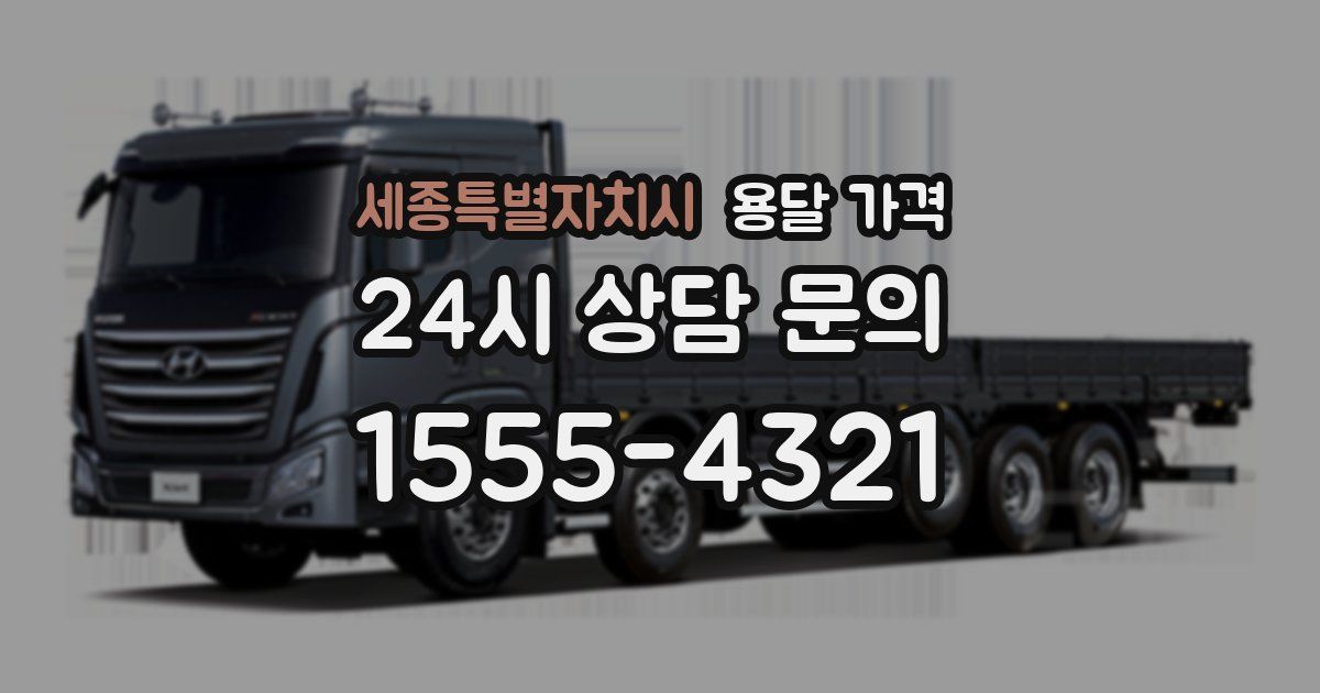 세종특별자치시 용달 가격