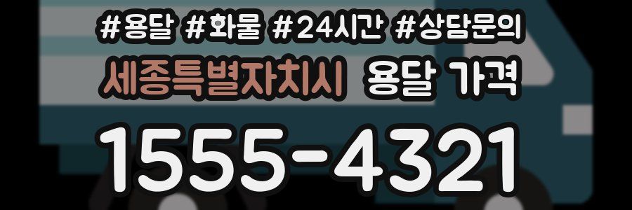 세종특별자치시 용달 가격