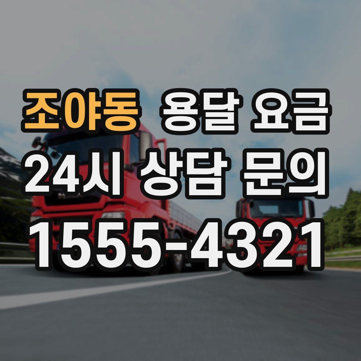 조야동 용달 요금 왜 업체마다 차이가 나는지 이유 정리