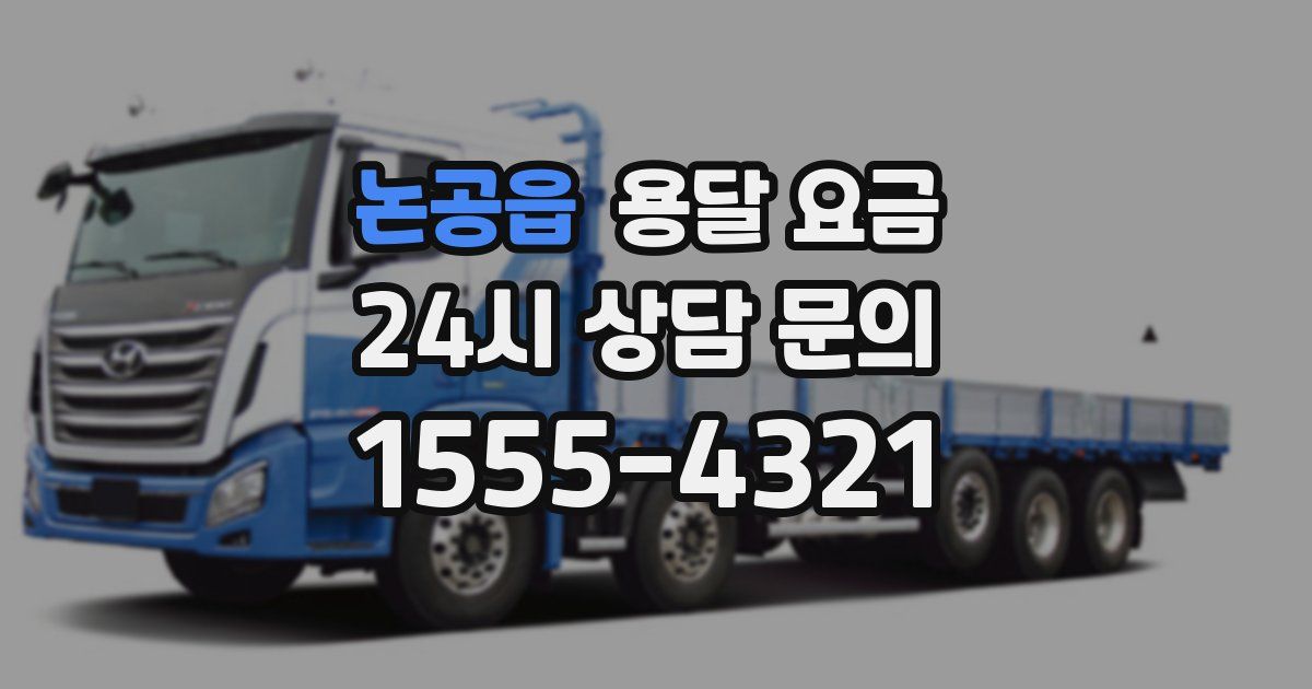 논공읍 용달 요금