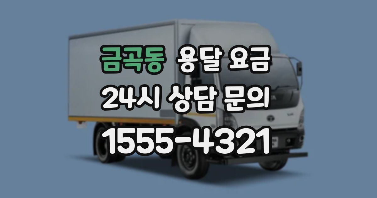 금곡동 용달 요금