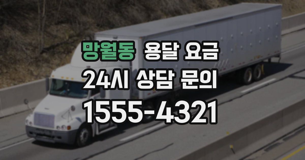 망월동 용달 요금