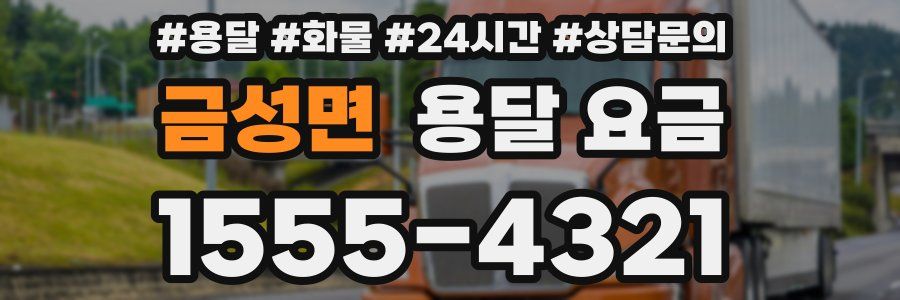 금성면 용달 요금