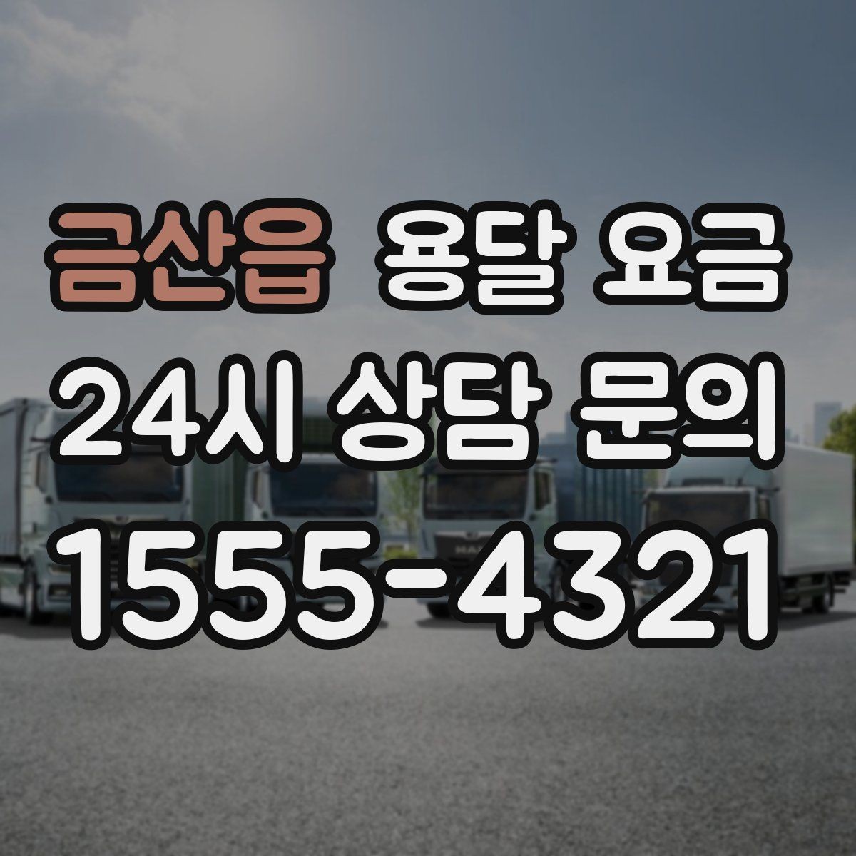 금산읍 용달 요금 거리 외에 중요한 요소들 정리